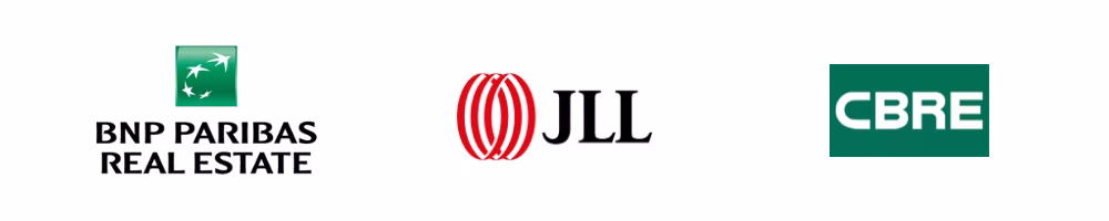 Logos BNP PARIBAS - JLL - CBRE
